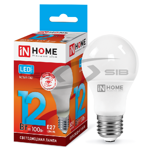 Лампа сд LED-A60-VC 12.0W 230V Е27 1080Lm IN HOME