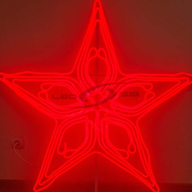 Светодиодная пятиконечная объемная звезда LS Neo-Flex (металл) 250 мм