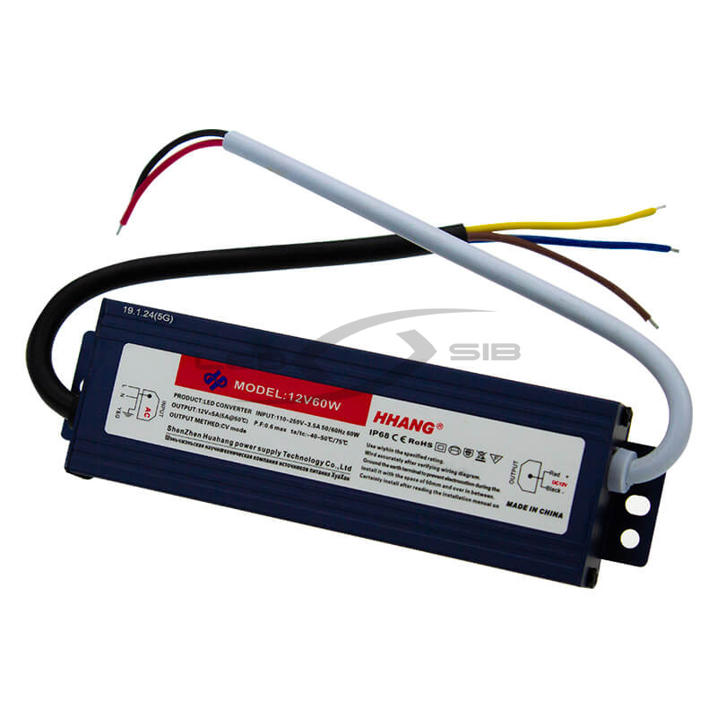 блок питания влагозащищенный ls серии slim 60w dc 12v ac 170-265v 5a 220*53*18мм 5y ip67 нн Блок питания влагозащищенный LS серии Slim 60W DC 12V AC 170-265V 5A 220*53*18мм 5Y IP67 НН