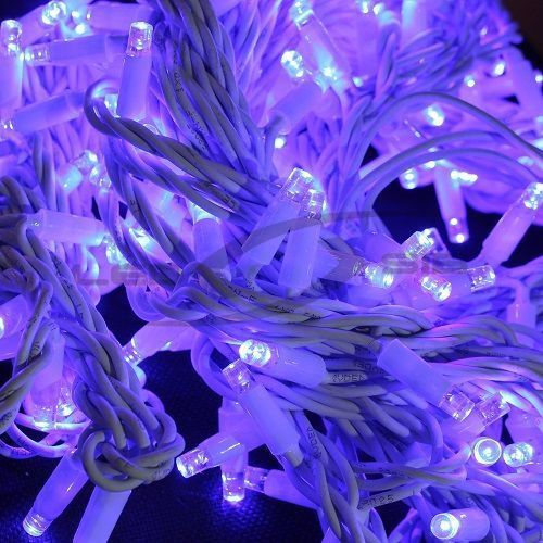 Гирлянда сд LS 20м белый провод диаметр 3,2мм, каучук 14W,  200 led, 220V IP65 (коннектор МАМА ПАПА)