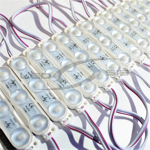 Светодиодный модуль LS VIVO "ЛУЧ" с линзой SMD 2835/3LED 76*16*11 мм max 1,5W180 Lm IP68 (Пр. 6,5см)