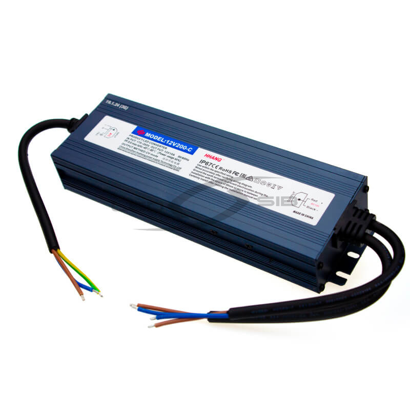 Блок питания влагозащищенный LS Slim 200W DC12V AC 170-265V 15A (алюм) 212*72*36мм 3Y IP67 HH