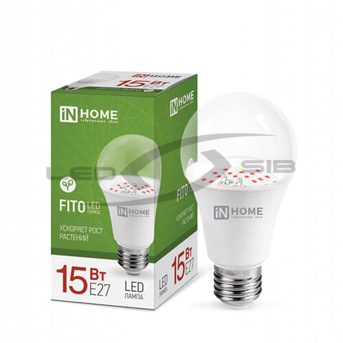 Лампа сд LED-A60-FITO  15W 230V Е27 IN HOME