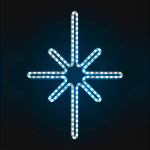 Светодиодная восьмиконечная звезда LS 2*1м 30W ip65