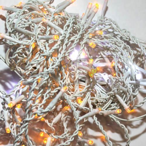 Бахрома LED LS провод ПВХ белый 3*0.7*0.3м. мерцающий 5 LED 10W 120LED, 2х сторонний коннектор IP44