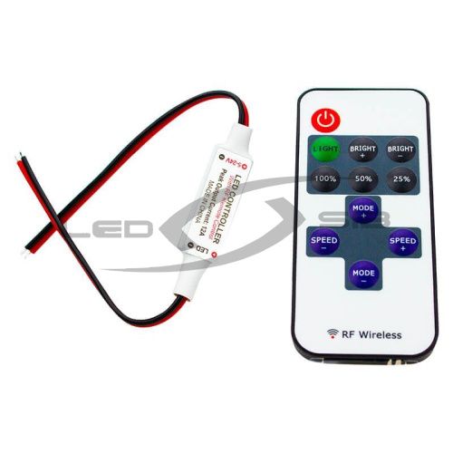 контроллер ls rf remote single color led controller (с пультом) для одноцветной ленты 1*6а dc12-24v Контроллер LS RF Remote Single Color LED Controller (с пультом) для одноцветной ленты 1*6А DC12-24V