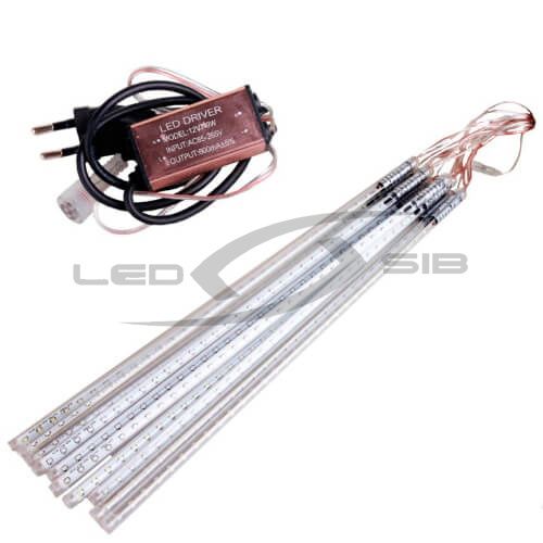 сосульки led ls 50см smd 2835, 540 led (спайка 10шт) 12/220v с драйвером, провод pvc 2 мм  длина 10м Сосульки LED LS 50см SMD 2835, 540 LED (спайка 10шт) 12/220V с драйвером, провод PVC 2 мм  длина 10м